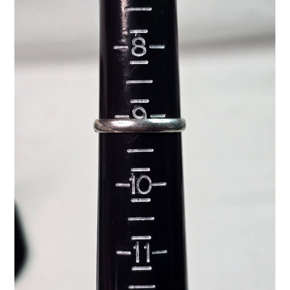 925 Sterling Silver Plt Pyrite Ring Size 9 Raised Oval Bezel Setting Jewelry - Picture 5 of 5